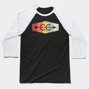 Vintage Cross Country Running Icon Baseball T-Shirt